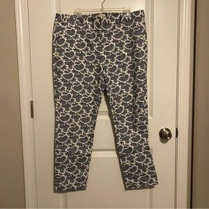 MICHAEL Michael Kors Black and White Paisley Pants Size 16